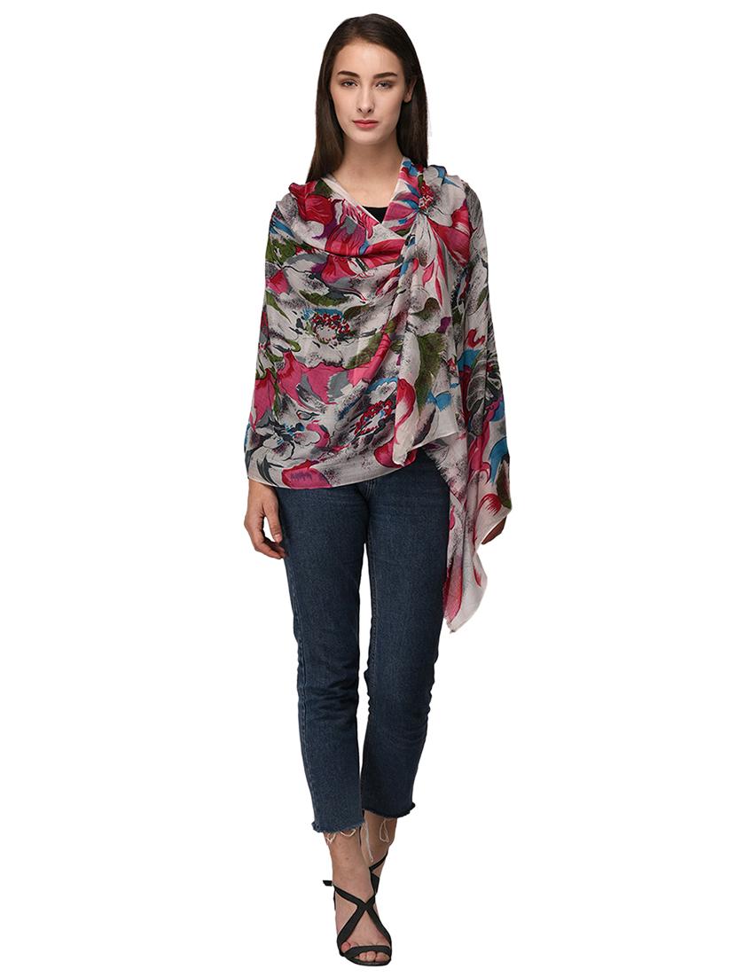 floral cotton stole - 17154042 - Standard Image - 2