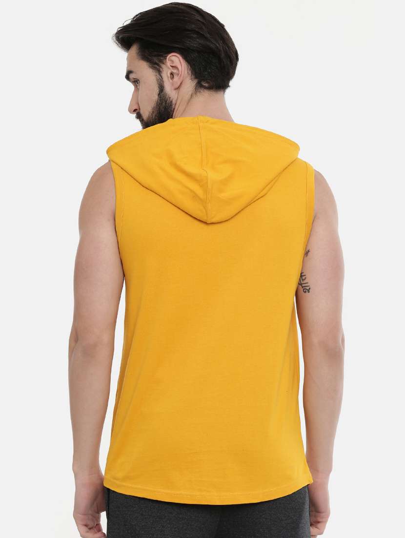 yellow solid hooded t-shirt - 17154287 -  Standard Image - 2