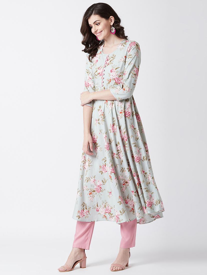 women's flared kurta - 17154829 - Standard Image - 2