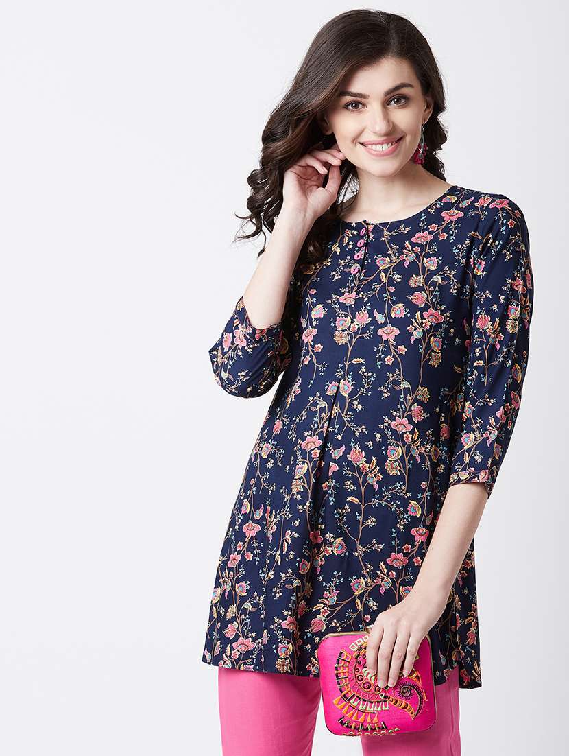 floral printed a-line kurti