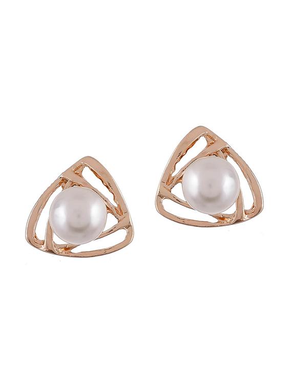gold plated studs earring - 17156060 - Zoom Image - 0