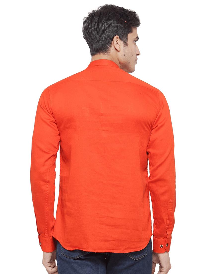 orange solid short kurta - 17156440 - Standard Image - 2