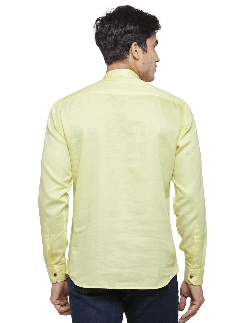 yellow solid short kurta - 17156444 - Standard Image - 2