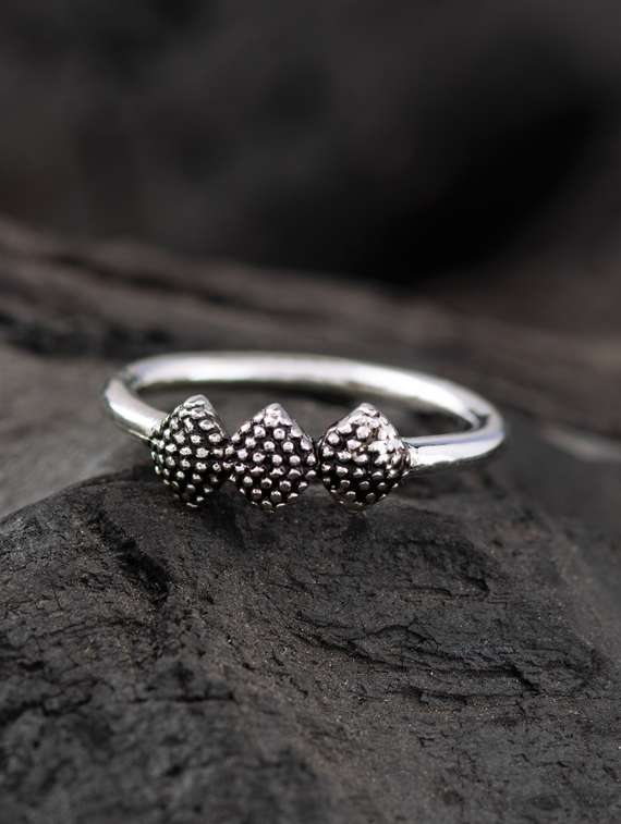 silver brass finger  ring