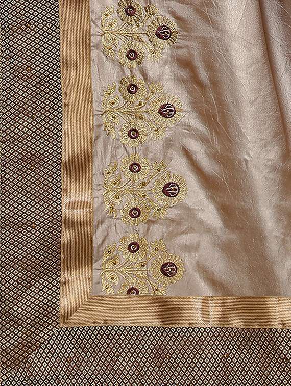 bordered embroidered saree with blouse - 17159563 -  Standard Image - 2