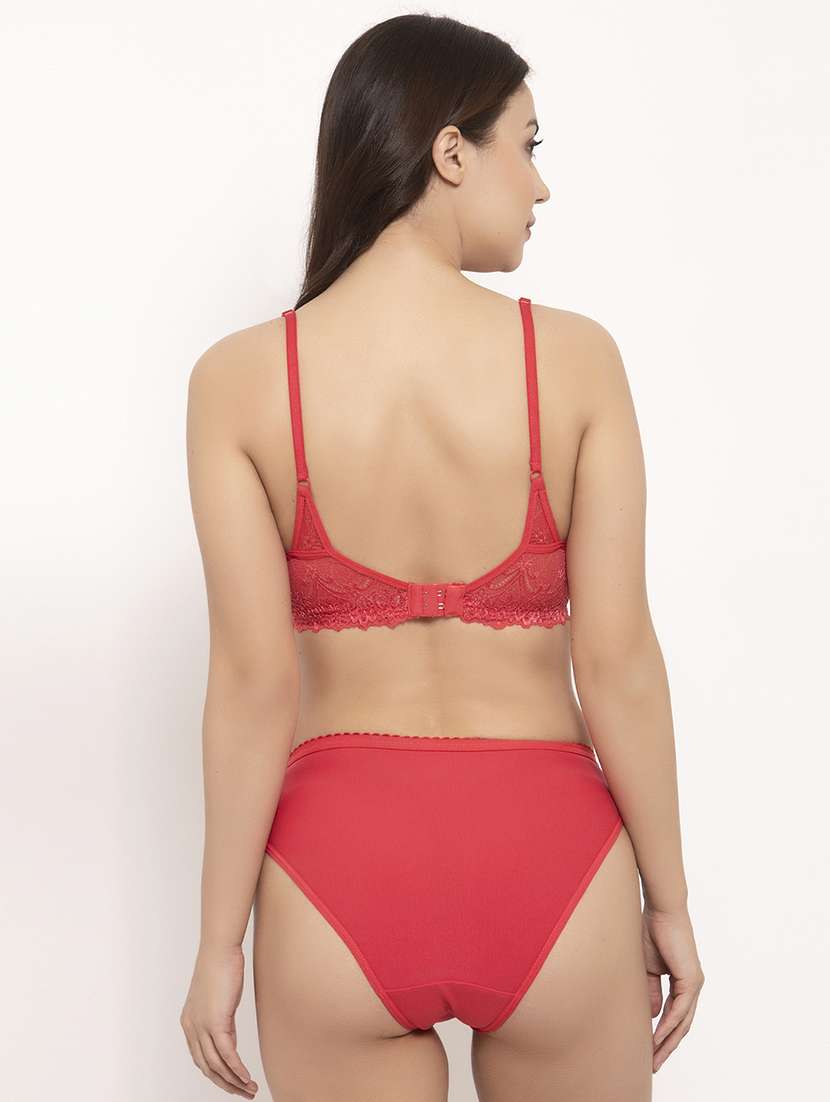 orange cotton bras and panty set - 17160083 - Standard Image - 2
