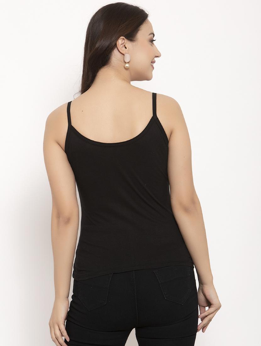 black cotton camisole - 17160090 - Standard Image - 2
