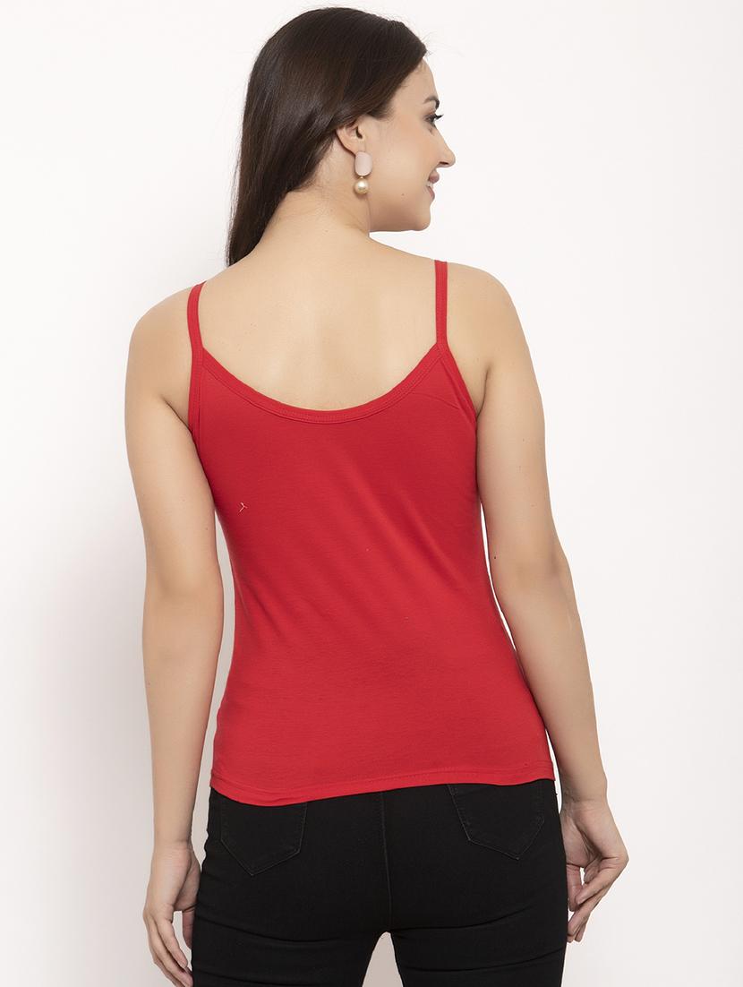 red cotton camisole - 17160091 - Standard Image - 2