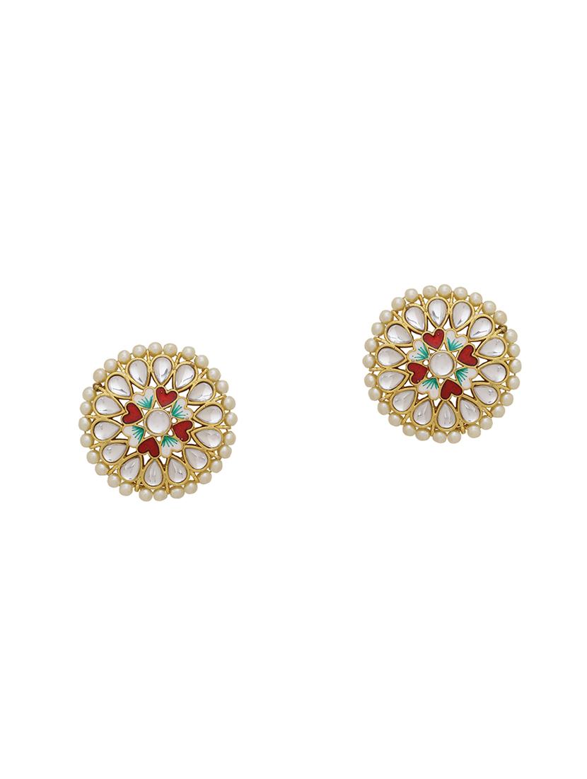 gold plated studs earring - 17160104 -  Zoom Image - 0