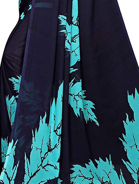 floral printed saree with blouse - 17161333 - Standard Image - 2