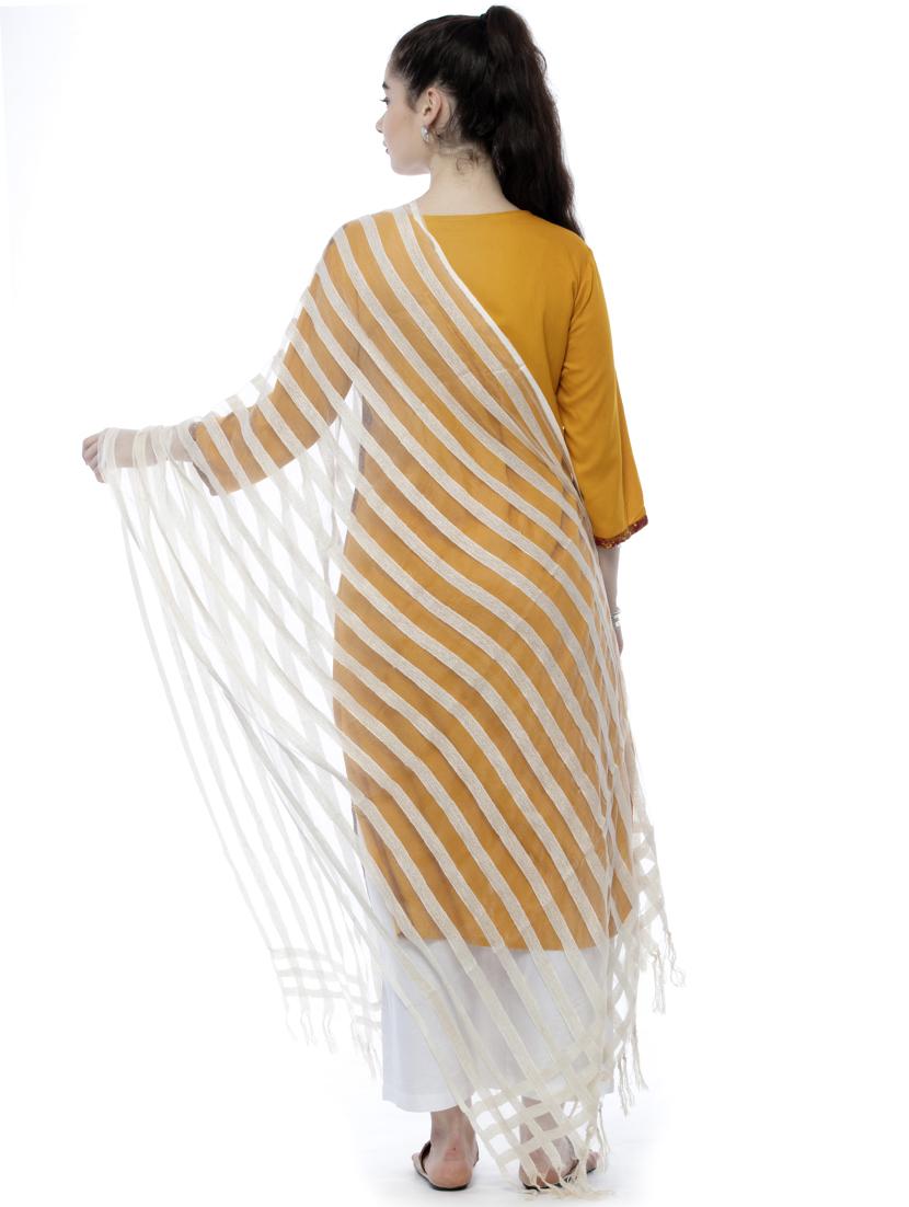 off-striped plain dupatta - 17161623 - Standard Image - 2
