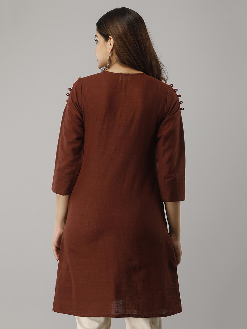 button up a-line kurta - 17162937 - Standard Image - 2