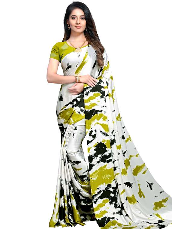 shibori printed saree with blouse