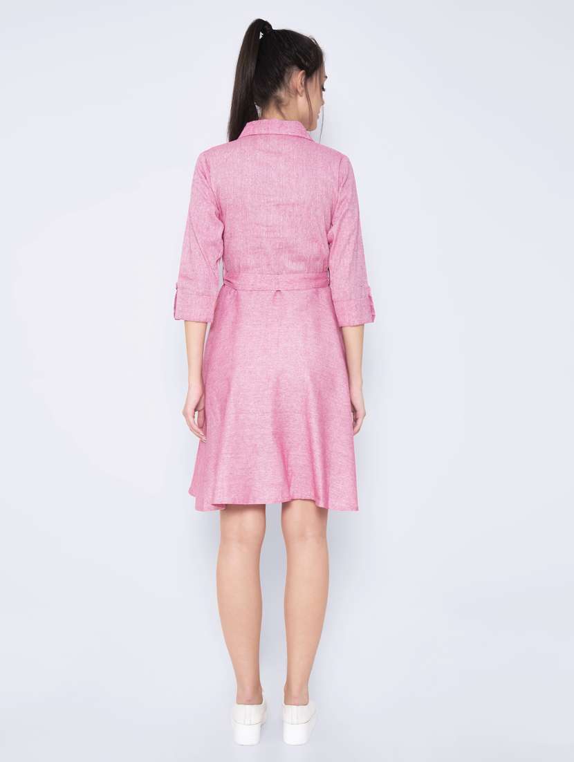 tie front a-line dress - 17165405 - Standard Image - 2
