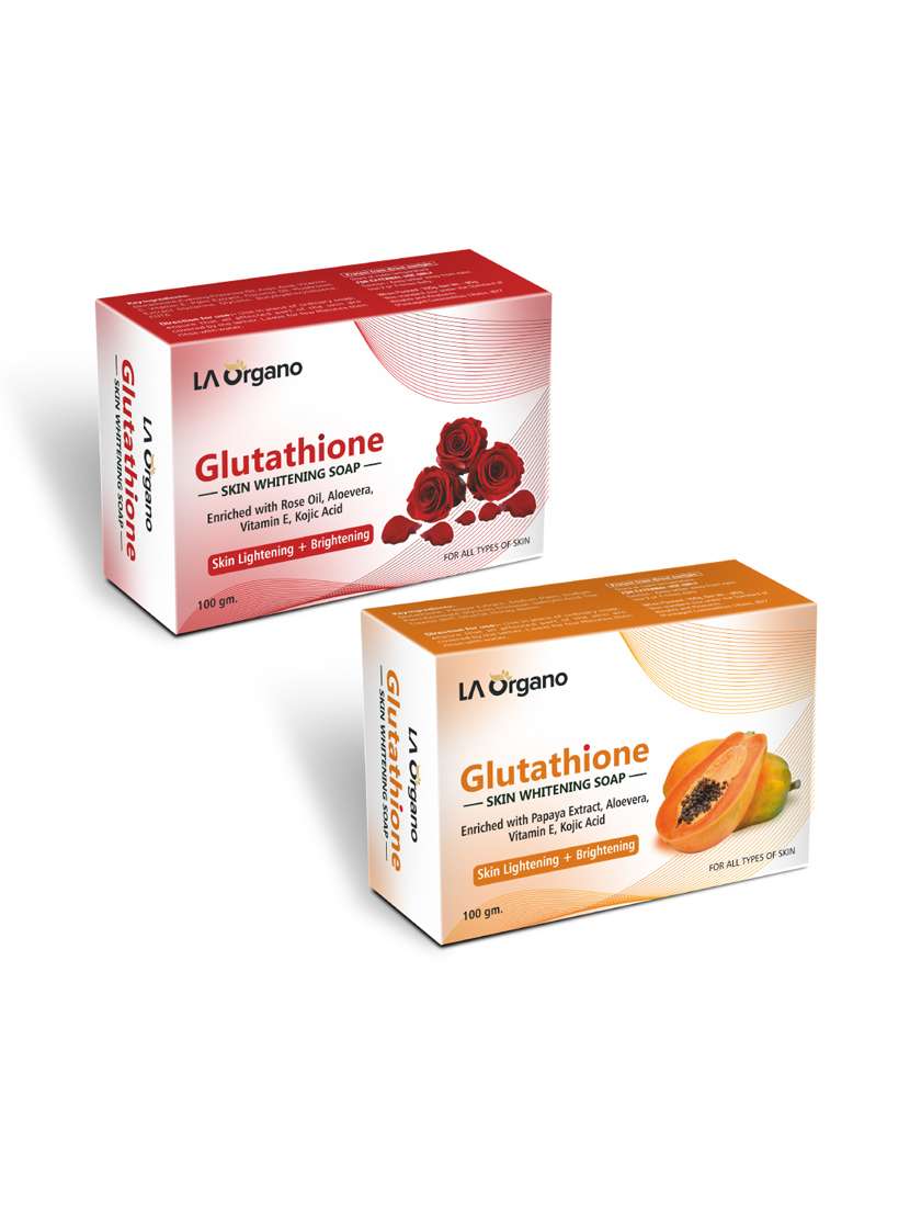 glutathione whitening soap with rose & glutathione papaya soap for skin lightening,brightening -(pack of 2,100gm each)