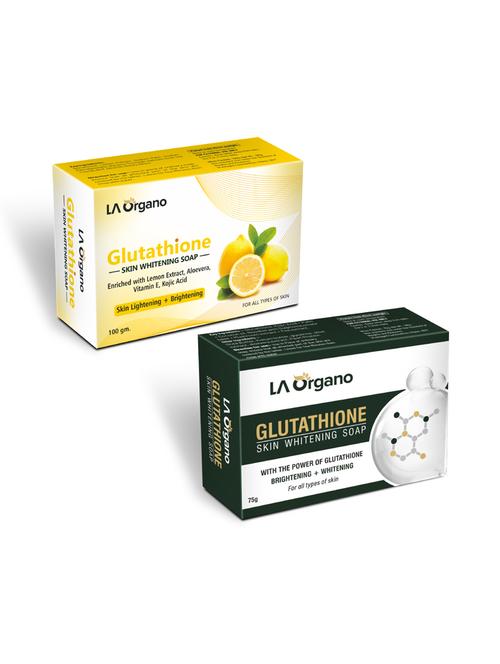 glutathione whitening soap with lemon & glutathione soap for skin lightening,brightening -(pack of 2,100gm each) - 17166274 -  Standard Image - 0