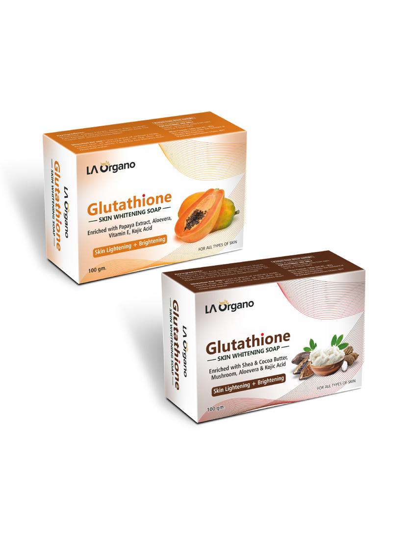 glutathione whitening soap papaya & glutathione shea coco butter soap for skin lightening,brightening(pack of 2,100gm each) - 17166281 - Zoom Image - 0