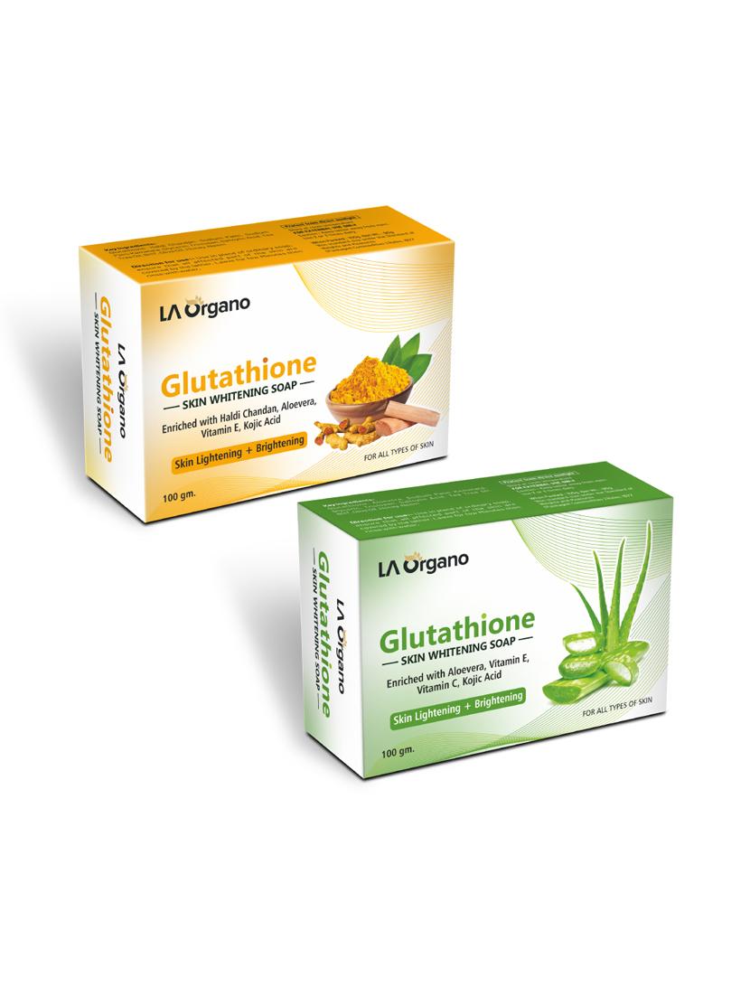 glutathione whitening soap  haldi chandan & glutathione aloe vera soap for skin lightening,brightening(pack of 2,100gm each) - 17166283 -  Zoom Image - 0