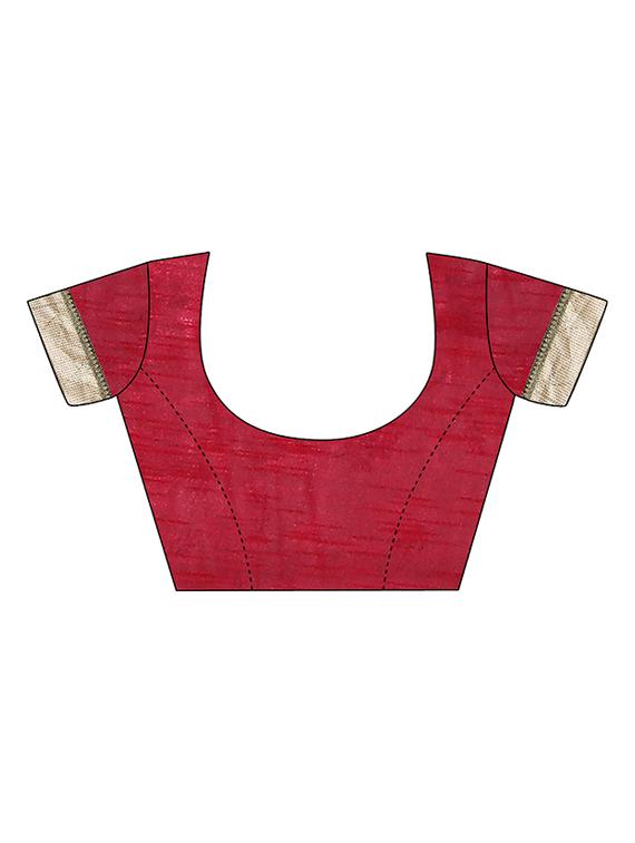 solid bordered saree with blouse - 17166311 - Standard Image - 2