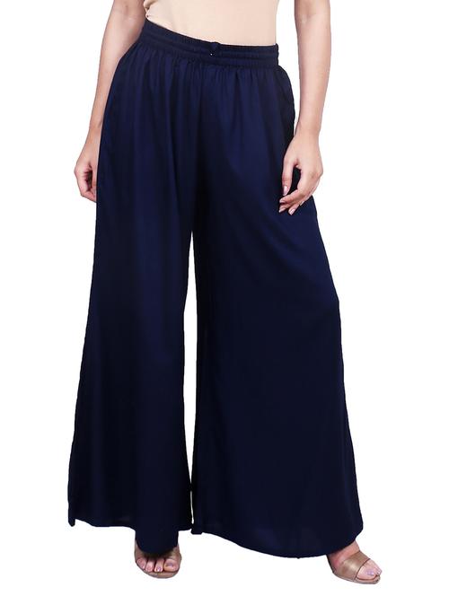 blue rayon palazzos - 17166563 -  Standard Image - 0