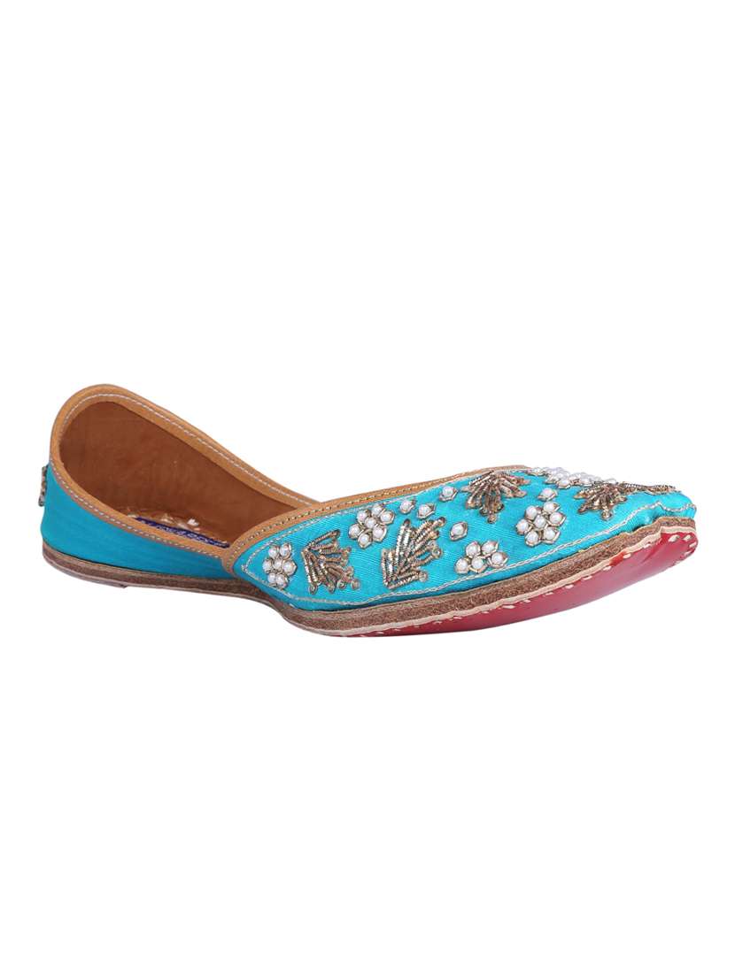 turquoise slip on jutis 