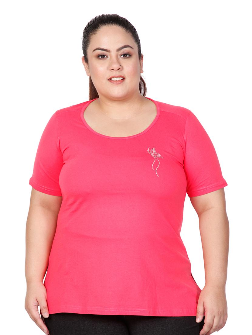 women's plain round neck t-shirt - 17167582 - Zoom Image - 0