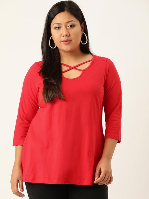 women's a line round neck top - 17168546 -  Standard Image - 0