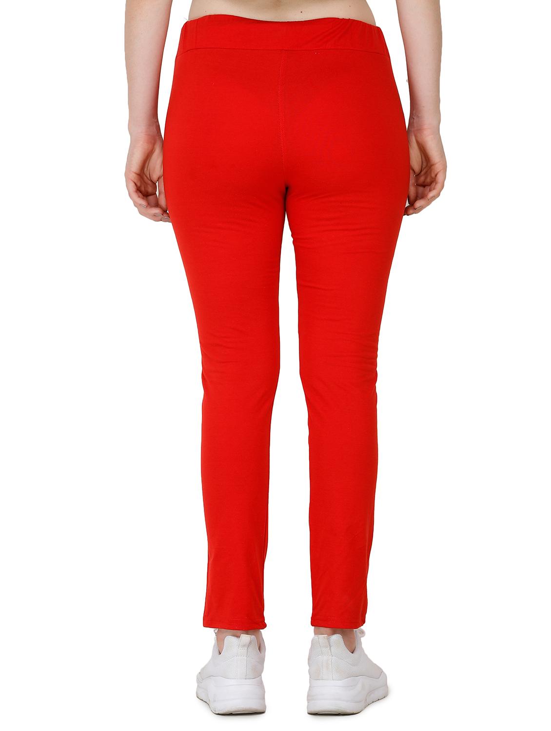 red cotton yoga pants track - 17168730 - Standard Image - 2