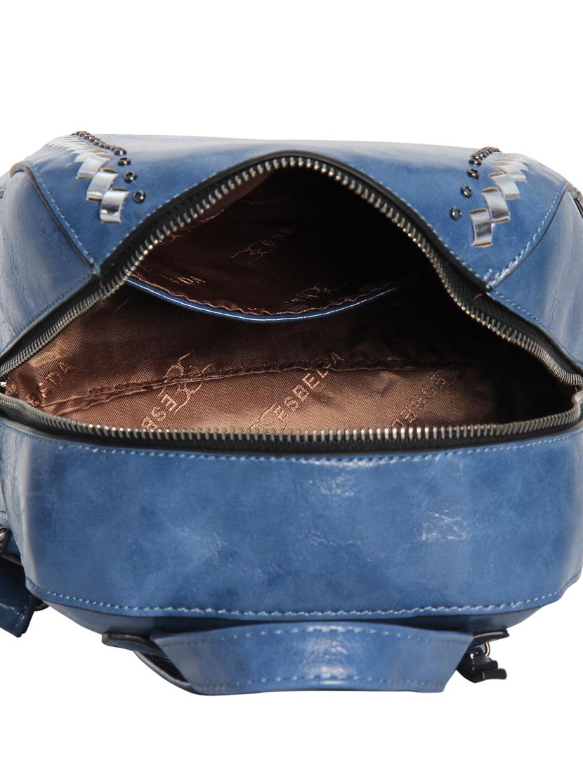 blue leatherette (pu) fashion backpack - 17170002 - Standard Image - 2