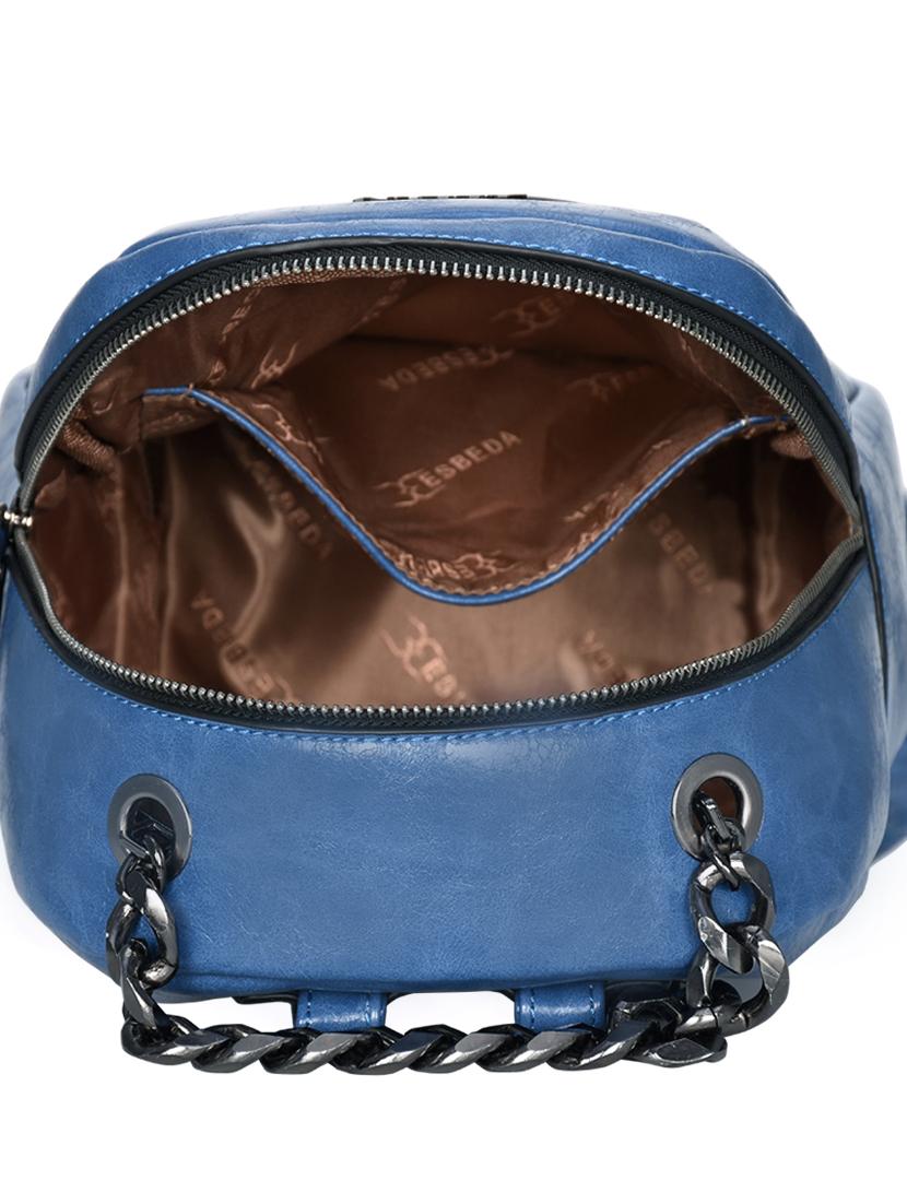 blue leatherette (pu) fashion backpack - 17170005 - Standard Image - 2