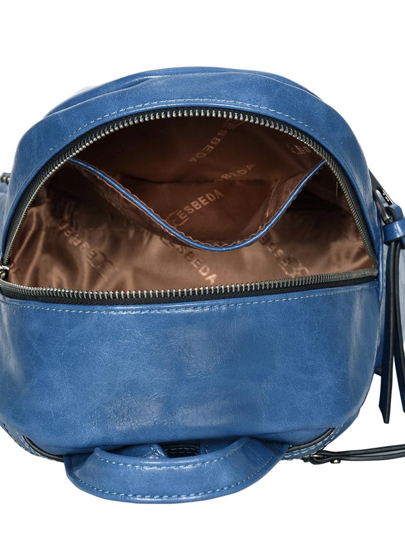 blue leatherette (pu) fashion backpack - 17170023 - Standard Image - 2