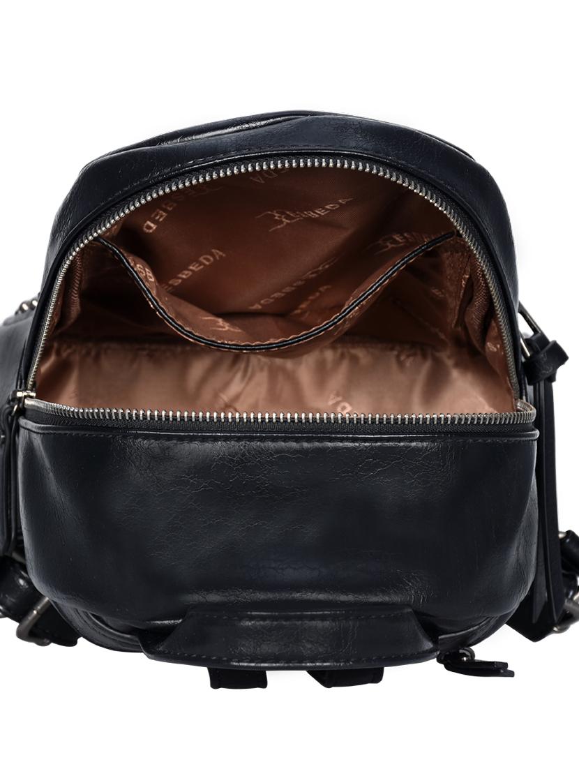 black leatherette (pu) fashion backpack - 17170025 - Standard Image - 2
