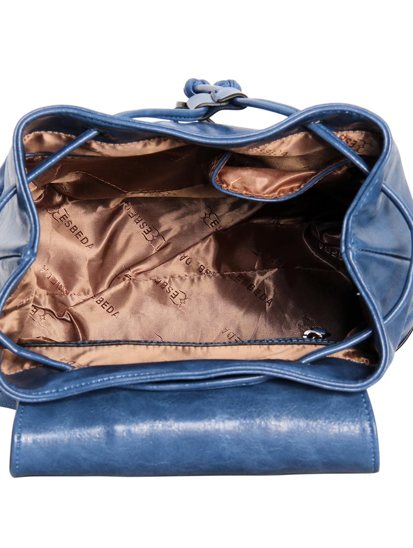 blue leatherette (pu) fashion backpack - 17170026 - Standard Image - 2