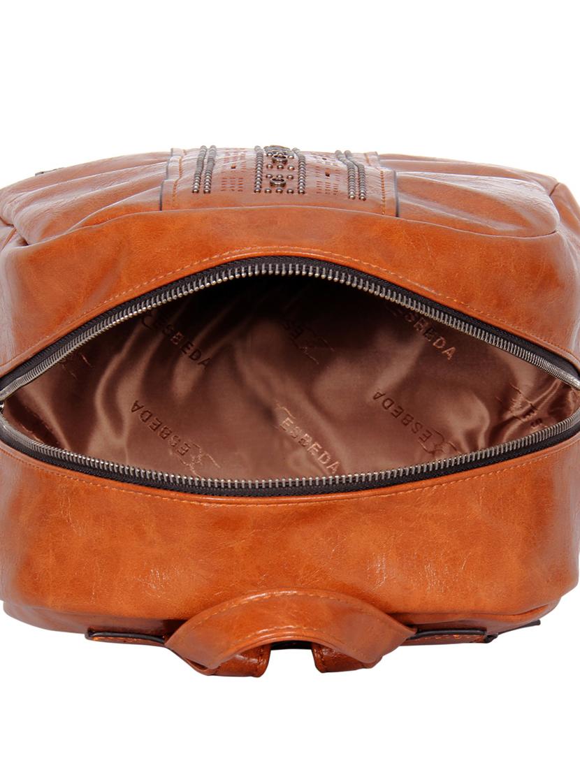 tan leatherette (pu) fashion backpack - 17170033 - Standard Image - 2