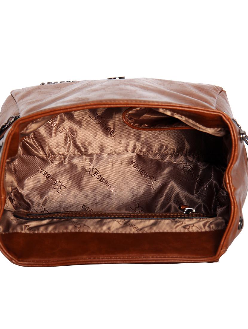 tan leatherette (pu) fashion backpack - 17170036 - Standard Image - 2