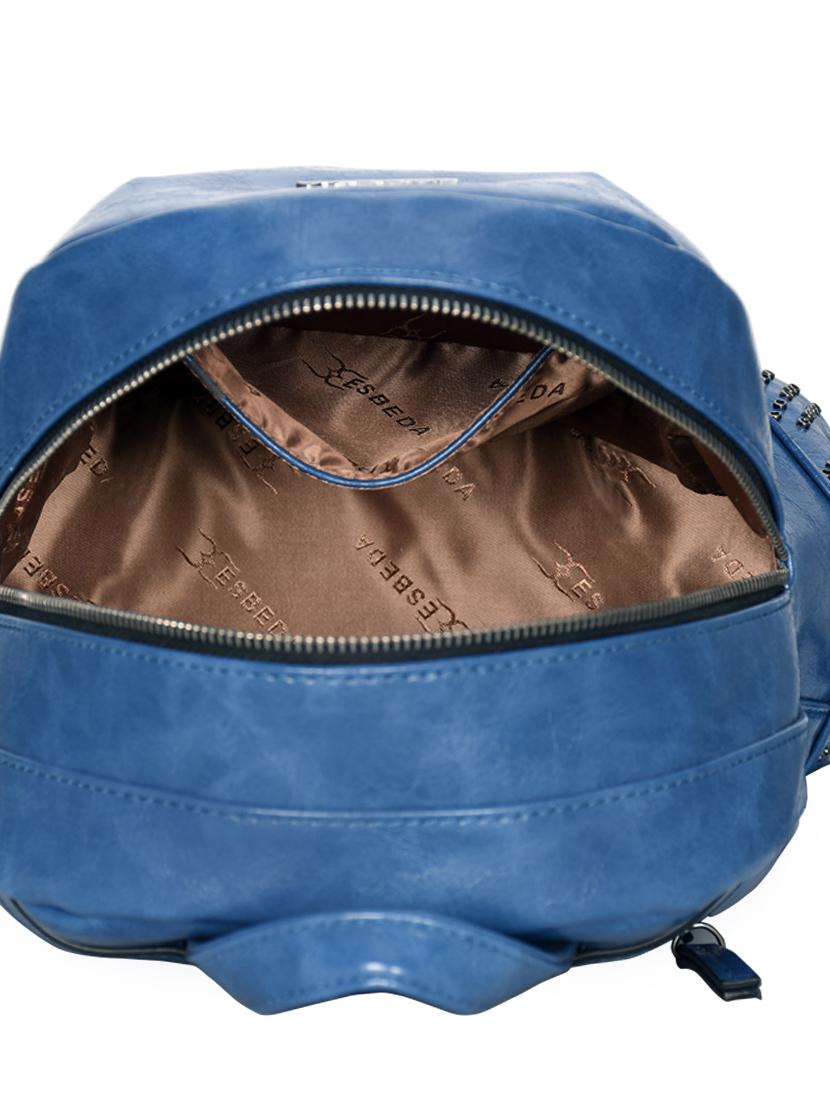 blue leatherette (pu) fashion backpack - 17170038 - Standard Image - 2