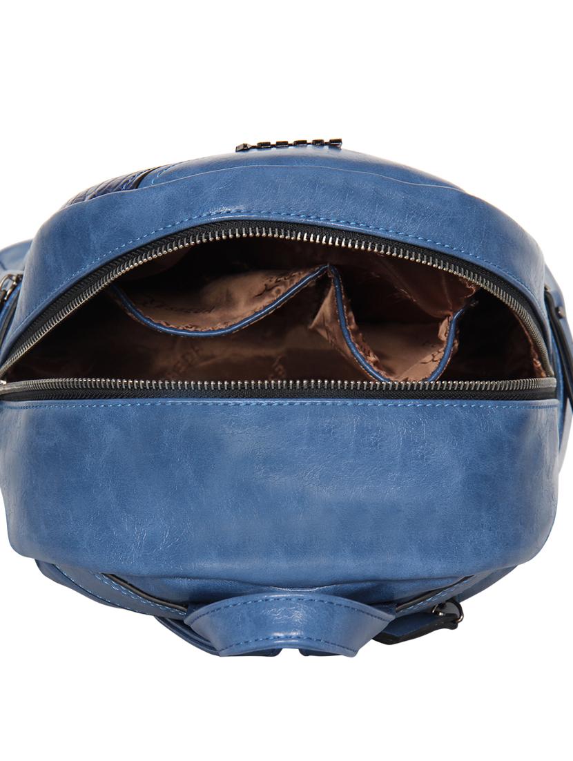 blue leatherette (pu) fashion backpack - 17170050 - Standard Image - 2