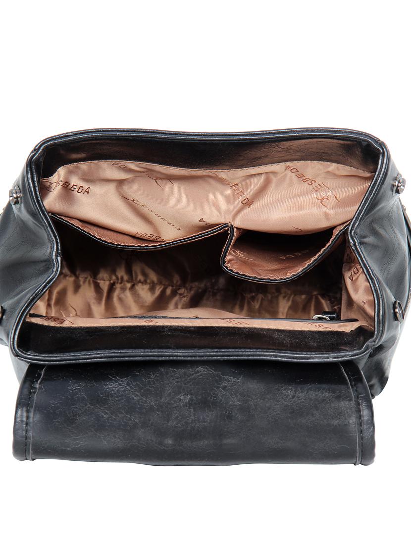 black leatherette (pu) fashion backpack - 17170055 - Standard Image - 2