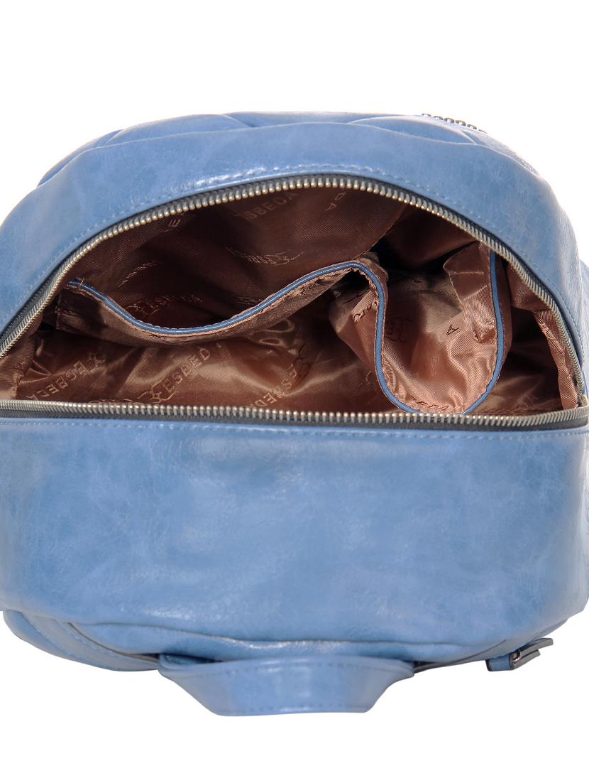 blue leatherette (pu) fashion backpack - 17170056 - Standard Image - 2