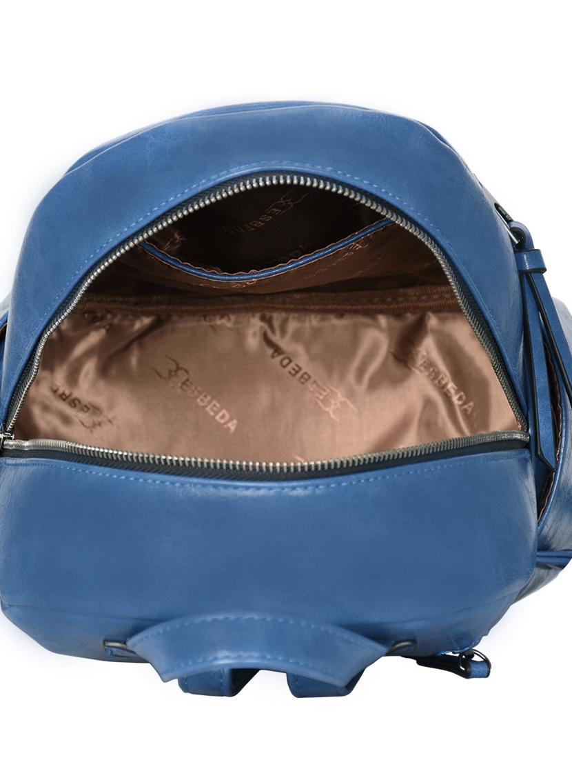 blue leatherette (pu) fashion backpack - 17170065 - Standard Image - 2