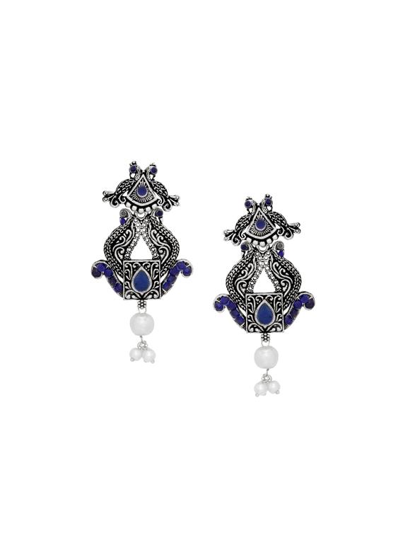 silver plated chandellier earring - 17170466 -  Zoom Image - 0