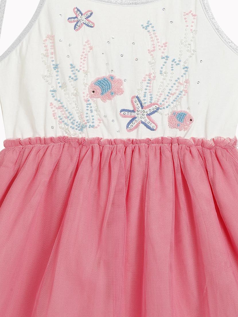pink cotton frock - 17173174 - Standard Image - 2