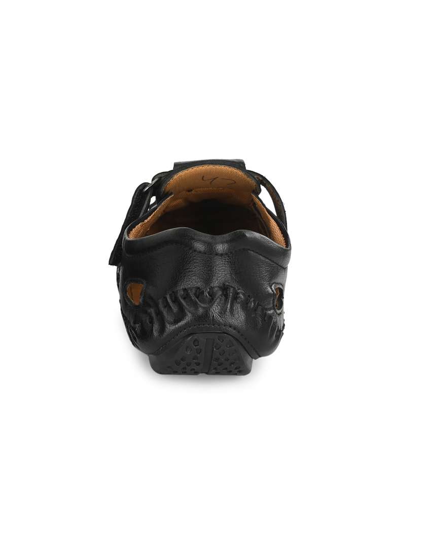 black slip on sandals - 17175085 -  Standard Image - 2