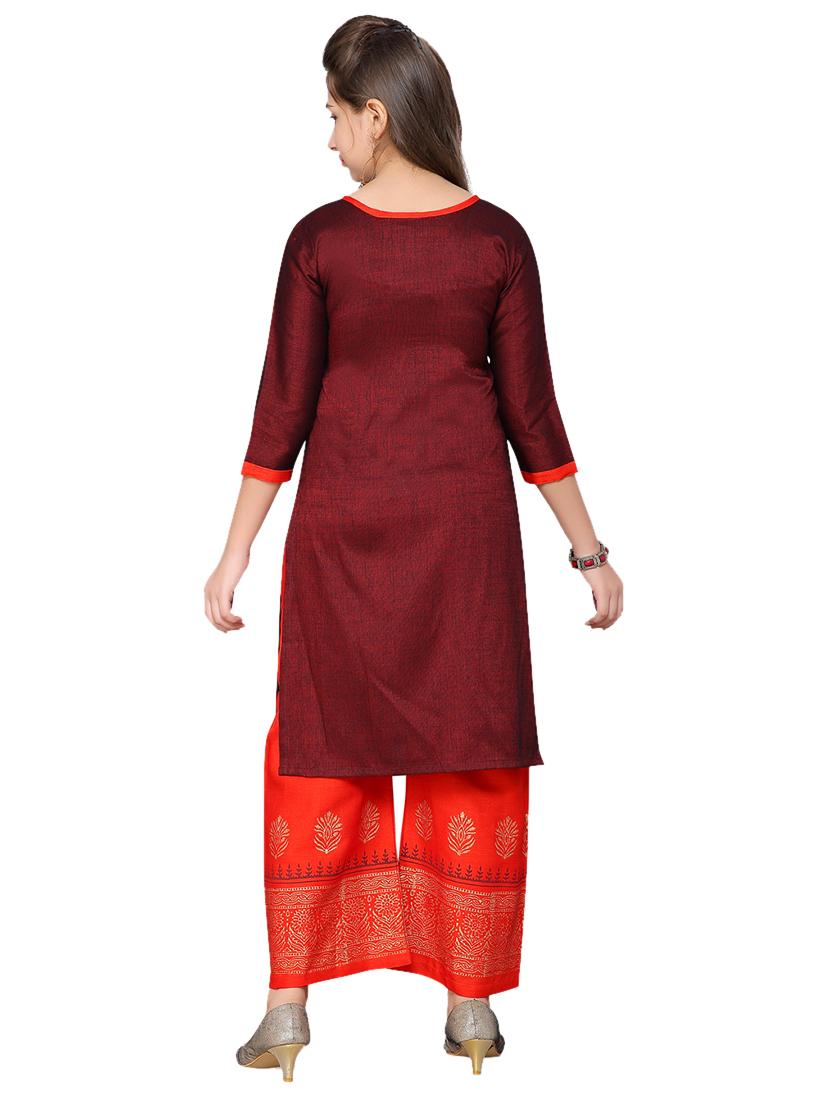 red cotton suit set - 17176826 - Standard Image - 2
