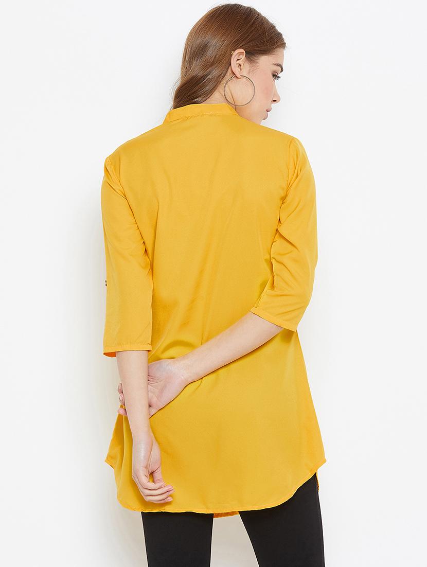 yellow polyester regular tunic - 17181486 - Standard Image - 2