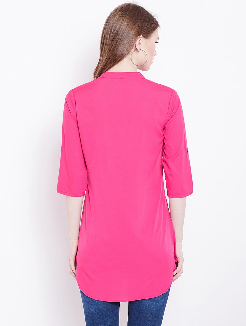 pink polyester regular tunic - 17181489 - Standard Image - 2