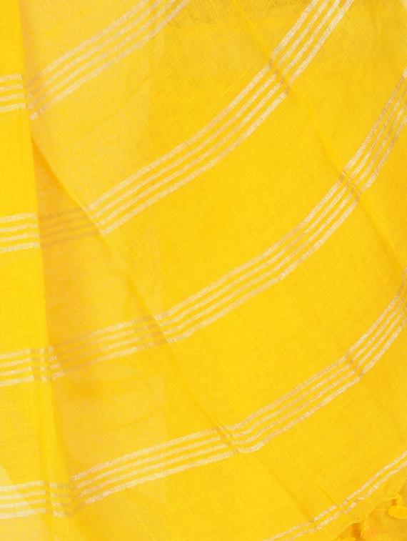 solid zari work handloom saree with blouse - 17181953 - Standard Image - 2