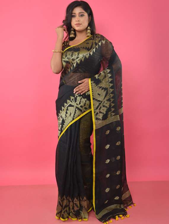 zari work handloom saree with blouse