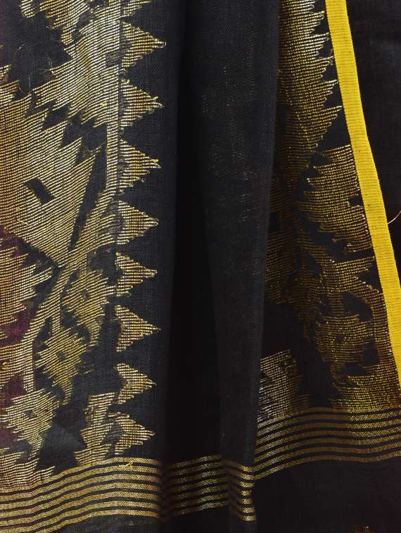 zari work handloom saree with blouse - 17181968 -  Standard Image - 2