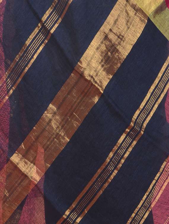 women's self design navy blue colored saree with blouse - 17181969 -  Standard Image - 2